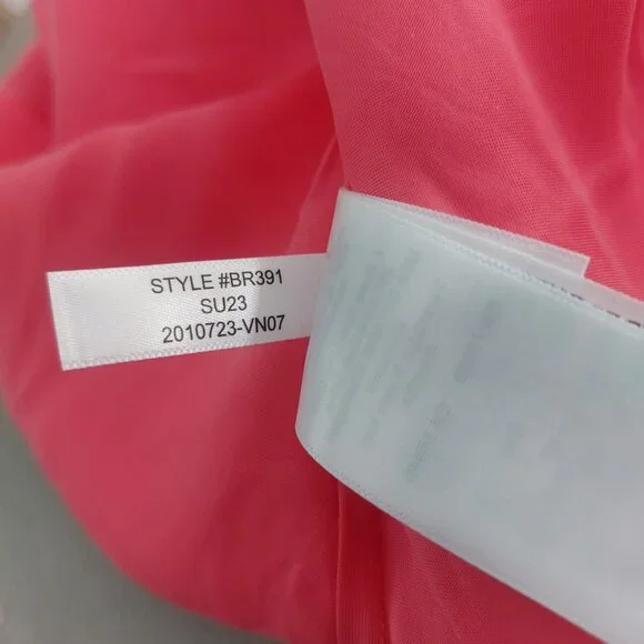 J Crew Coral Pink Satin Slip Dress 6 New Midi V Neck Summer Sleeveless Feminine - Picture 11 of 11